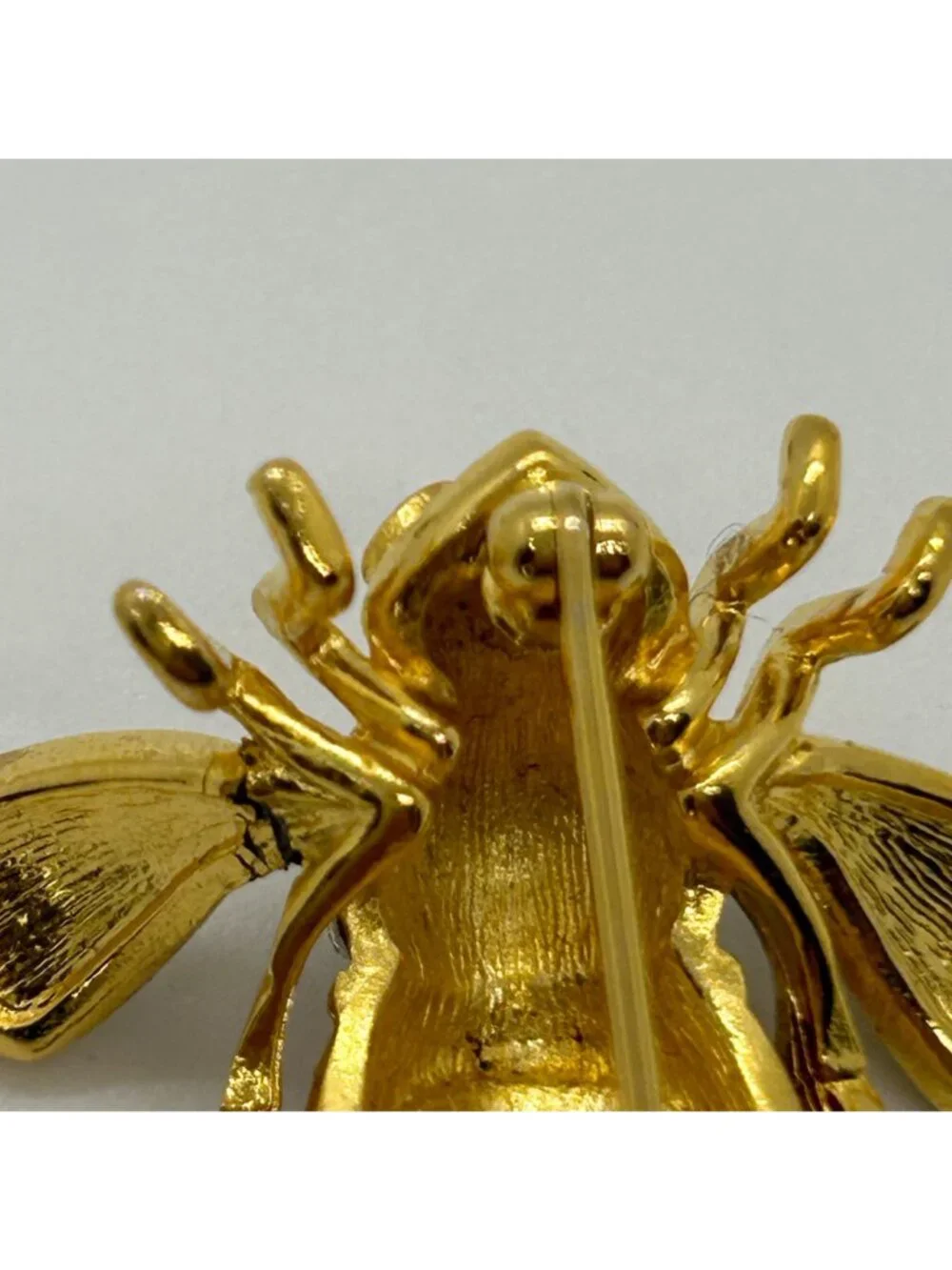 Joan Rivers Patriotic Bee Brooch Stats and Stripes Red White Blue Enamel America